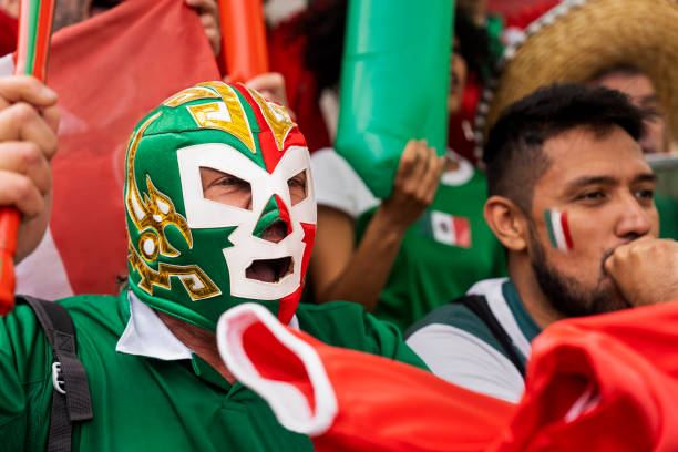 Aficionado con máscara de luchador